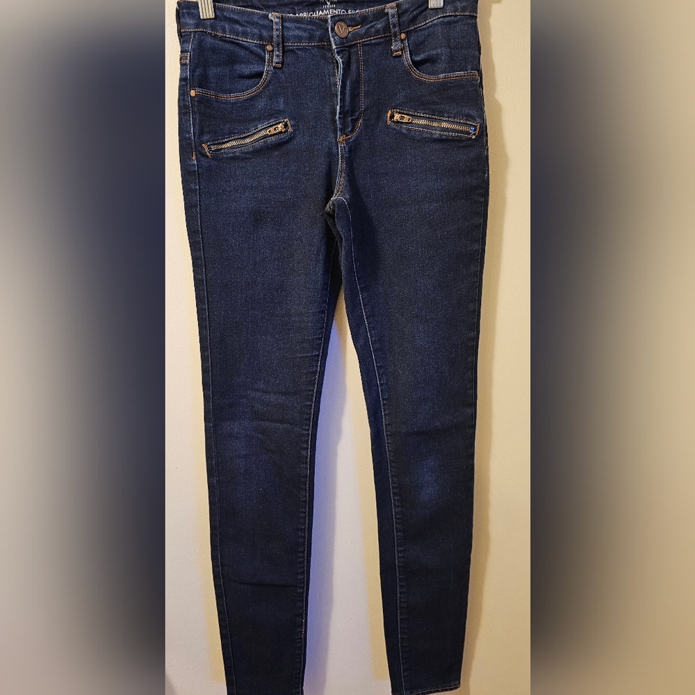 Versace V1969 Italia Abbigliamento Sportivo SRL‎ Blue Moto Jeans Size 2